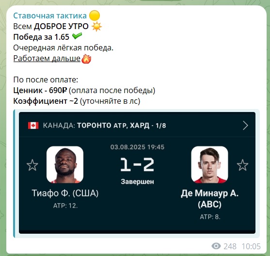Тактика победителя телеграмм канал