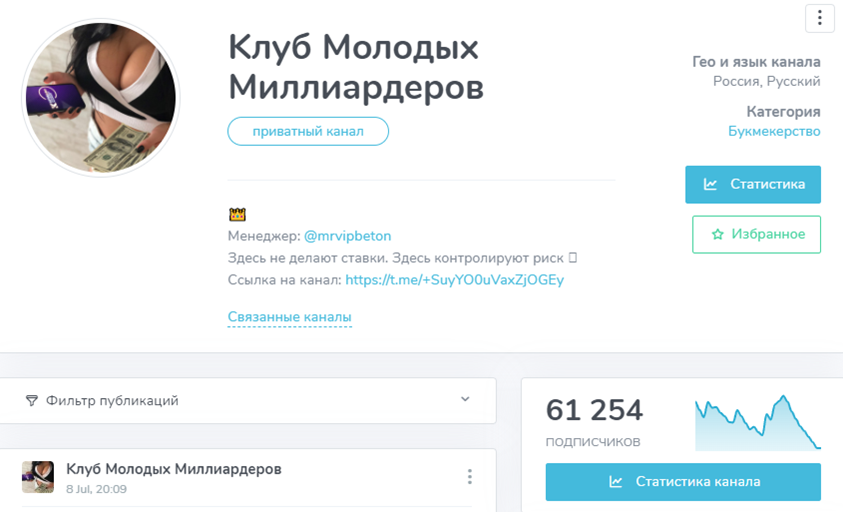 Клуб Молодых Миллиардеров телеграмм