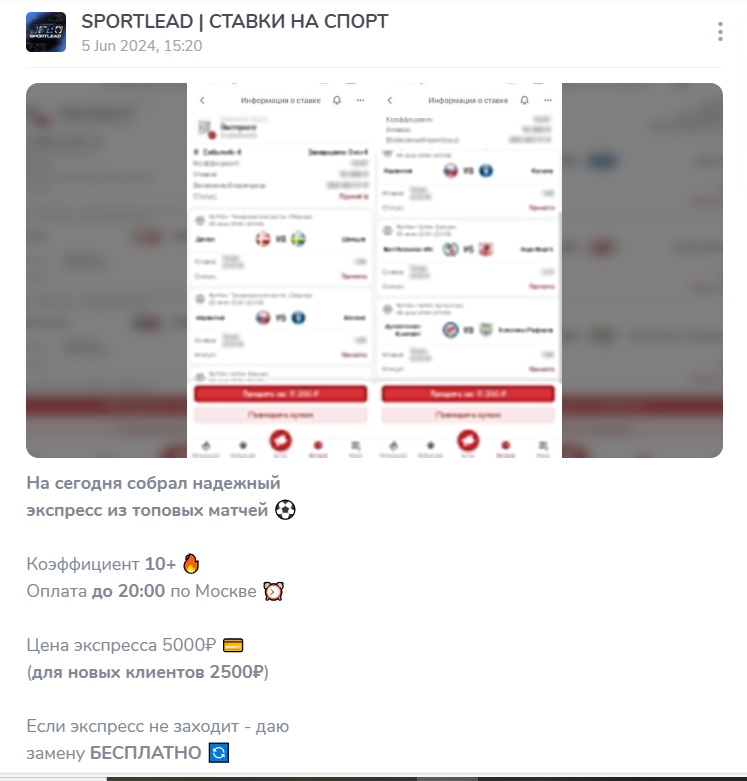 SPORTLEAD support каппер