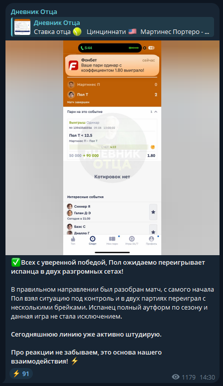 Tennis Dad каппер