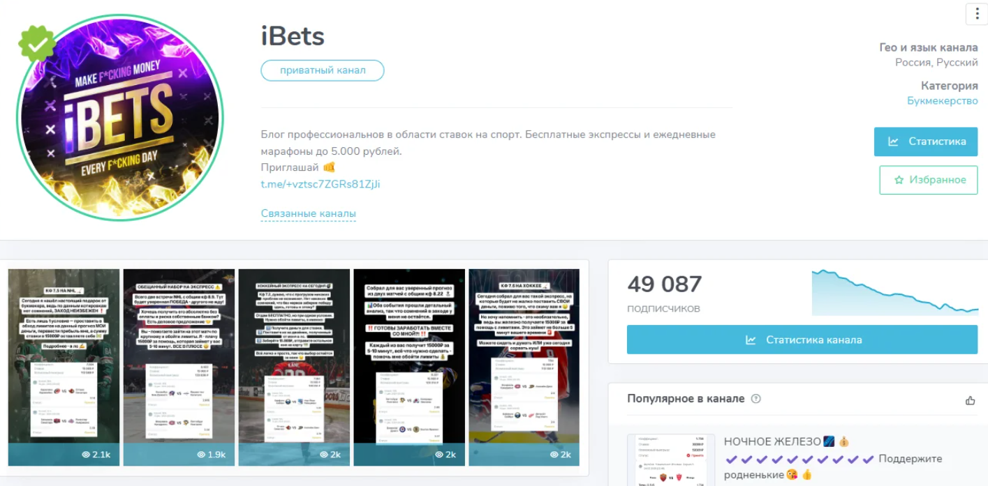 iBets телеграмм