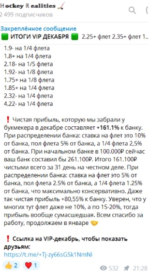 Статистика VIP за декабрь