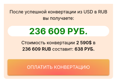 Оплата конвертации
