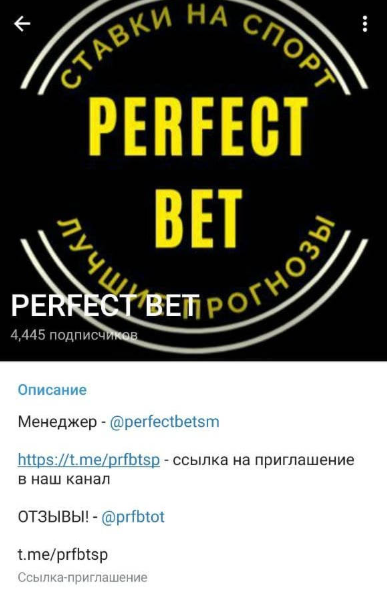 аналитик PERFECT BET