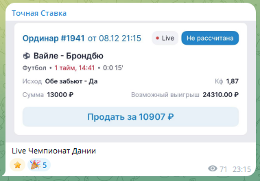 Прогноз из telegram