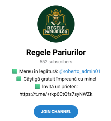 Regele Pariurilor телеграмм