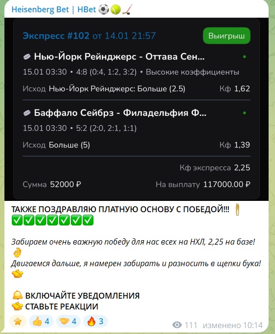 Heisenberg Bet | HBet каппер