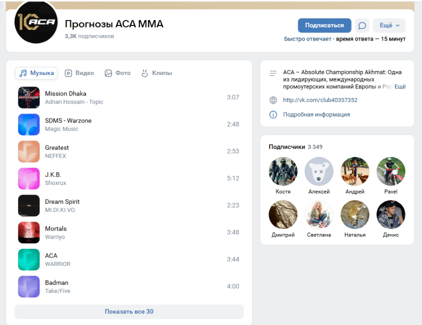 Прогнозы ACA MMA телеграмм
