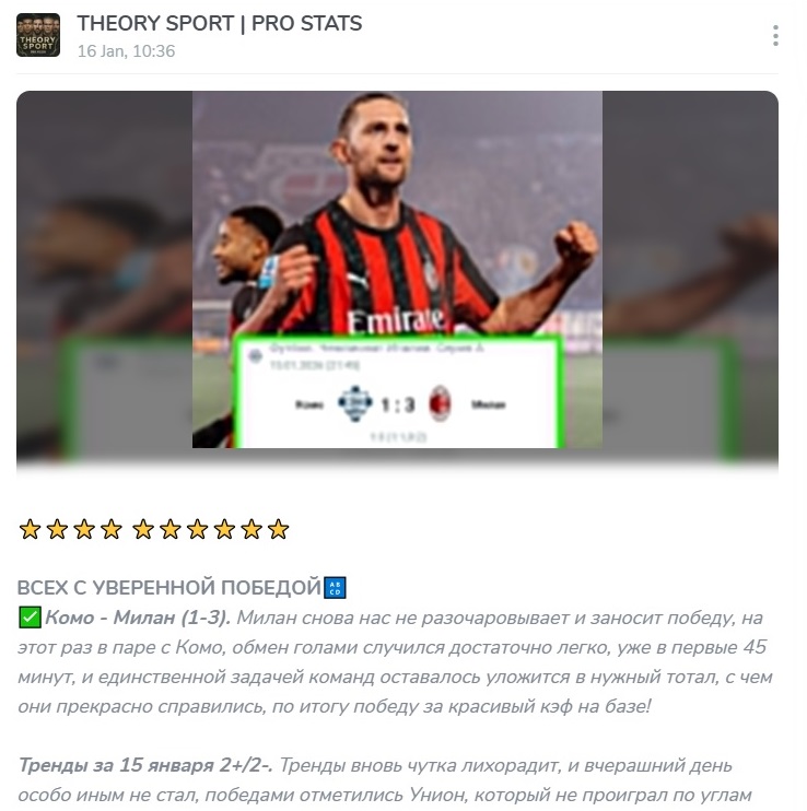 THEORY SPORT | PRO STATS каппер