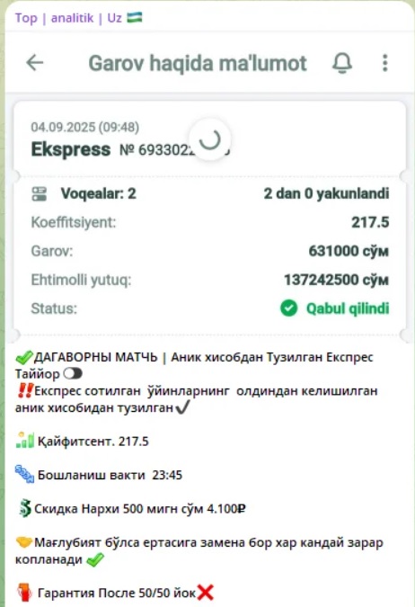 Top Analitik Uz телеграмм канал