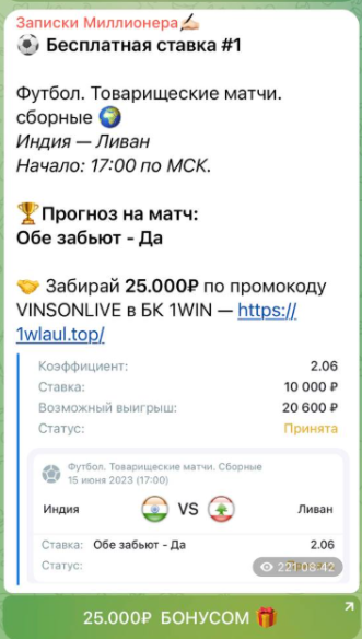 Записки Миллионера в телеграмм