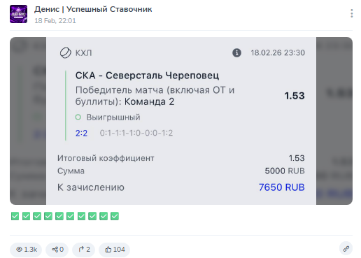 отзывы Denis Uspešnyy Stavochik