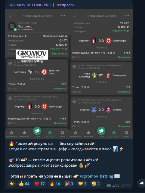 телеграм Gromov_betting