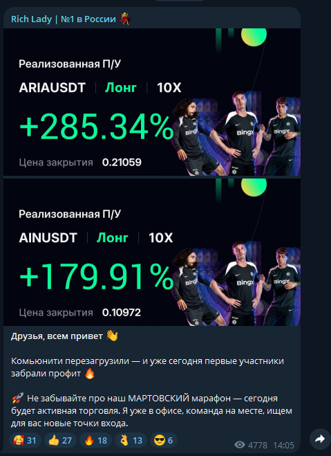 телеграм Rich Lady 1 в России