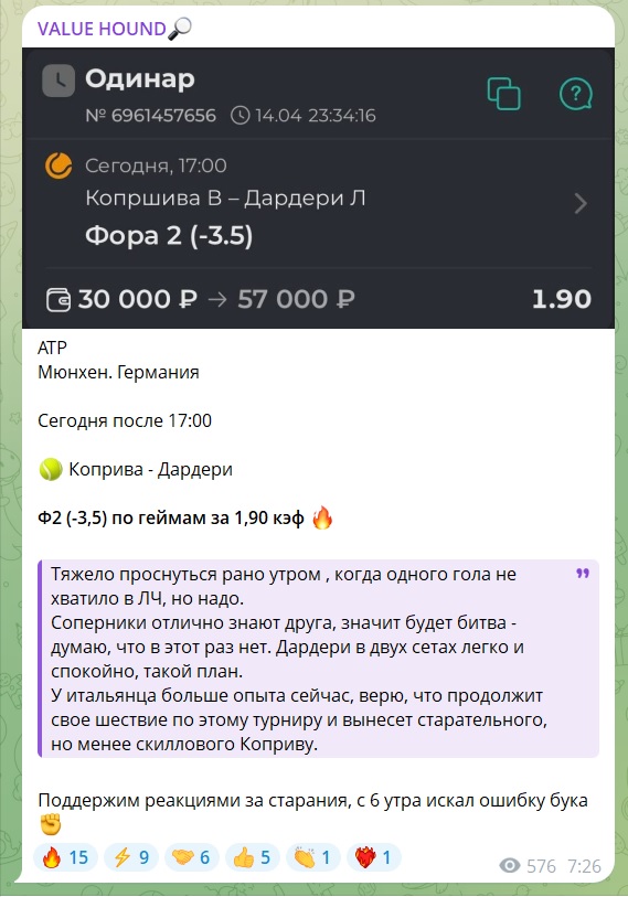 VALUE HOUND каппер VALUE HOUND каппер
