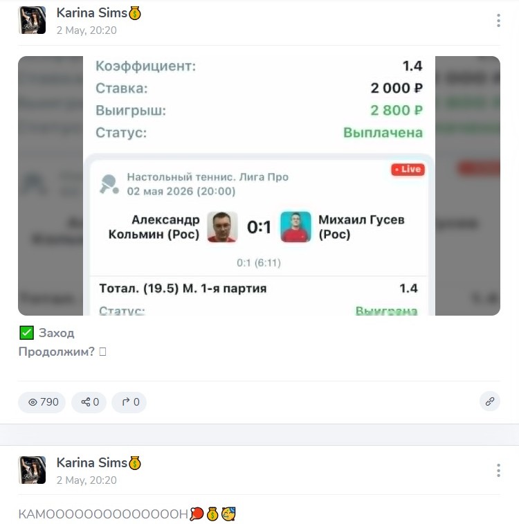 Karina Sims💰 телеграмм канал